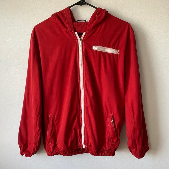 Brandy Melville Jackets & Blazers - Brandy Melville Red Krissy Windbreaker Jacket